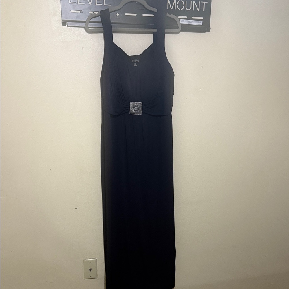 Enfocus Studio Navy Blue  Maxi Dress with Embellished Detail